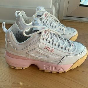 FILA Disruptor 2 chunky white sneakers pink- 9